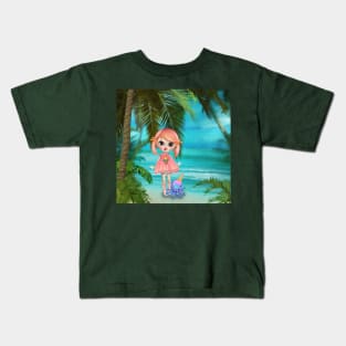 Girl, octopus and ice cream Kids T-Shirt